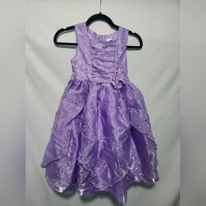 Disney Purple Glitz Princess ( Rapunzel, Sofia) Kids Dress. Size 7/8.